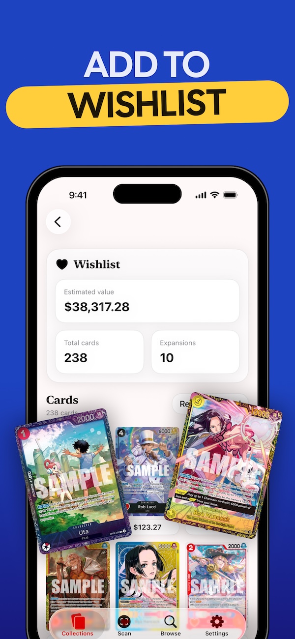 Browse One Piece sets and cards.