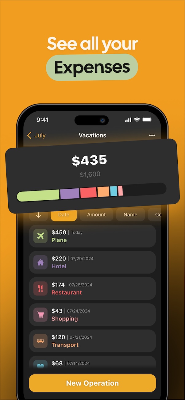 See all your expenses.